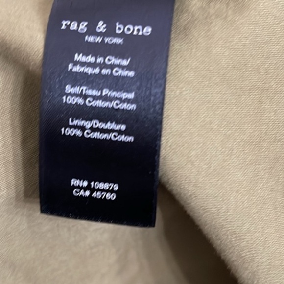 Rag & Bone M65 Field Cotton Utility Full Zip Hooded Jacket Moss Green NWT XXS - Picture 10 of 14